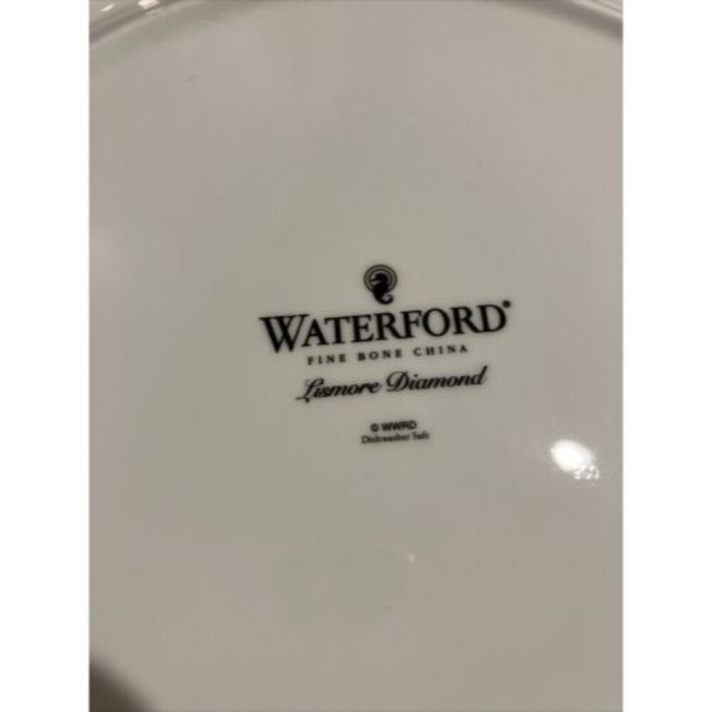 Waterford Lismore Diamond Gold Dinner Plate Set of 2 - Picture 3 of 5